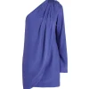 Oria Silk Dress in Aster Purple