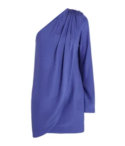 Oria Silk Dress in Aster Purple