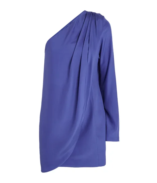 Oria Silk Dress in Aster Purple