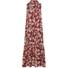 Oslo Silk Dress in Burgundy Vine