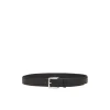 Ostrich Leather Belt in Black