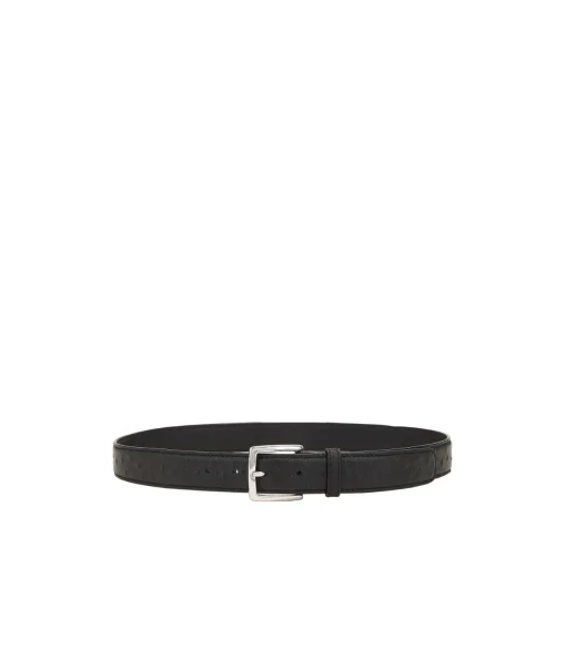Ostrich Leather Belt in Black
