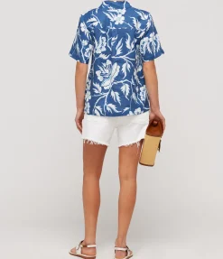 Otto Shortsleeve Shirt in Navy White