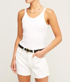 Parker Denim Short in Dough