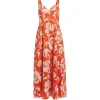 Perdita Maxi Dress in Poppy White