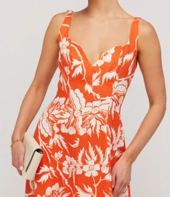 Perdita Maxi Dress in Poppy White