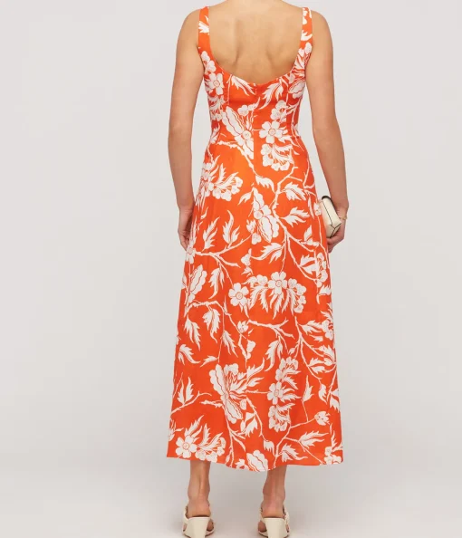Perdita Maxi Dress in Poppy White