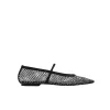 Pheobe Mesh Flat in Black