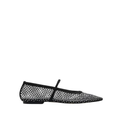 Pheobe Mesh Flat in Black