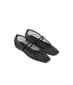 Pheobe Mesh Flat in Black