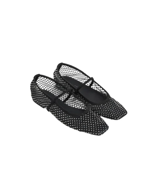 Pheobe Mesh Flat in Black