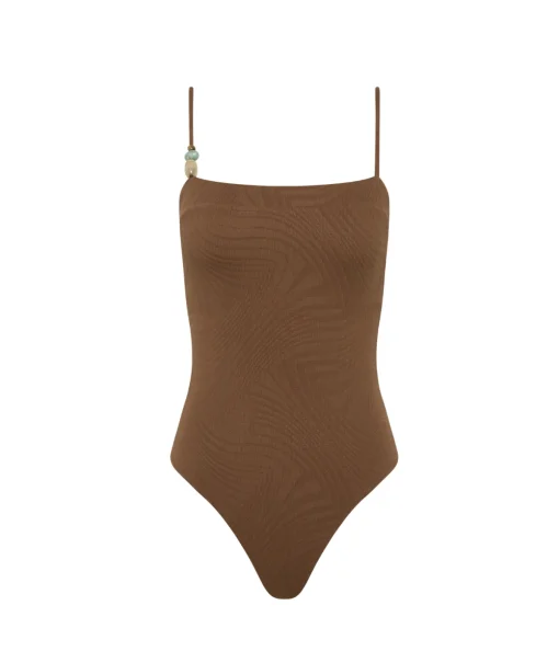 Phillip One Piece Bikini in Cocoa