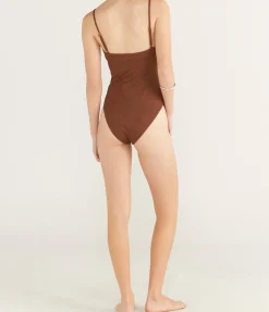 Phillip One Piece Bikini in Cocoa