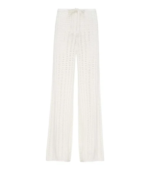 Pointelle Culotte Pants in Seashell