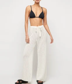 Pointelle Culotte Pants in Seashell