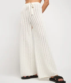 Pointelle Culotte Pants in Seashell