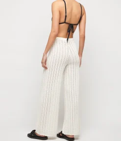 Pointelle Culotte Pants in Seashell