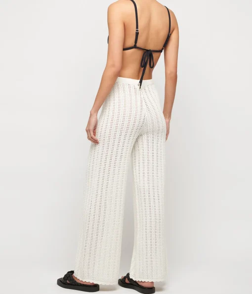 Pointelle Culotte Pants in Seashell
