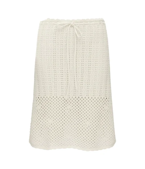 Pointelle Midi Skirt in Fleur