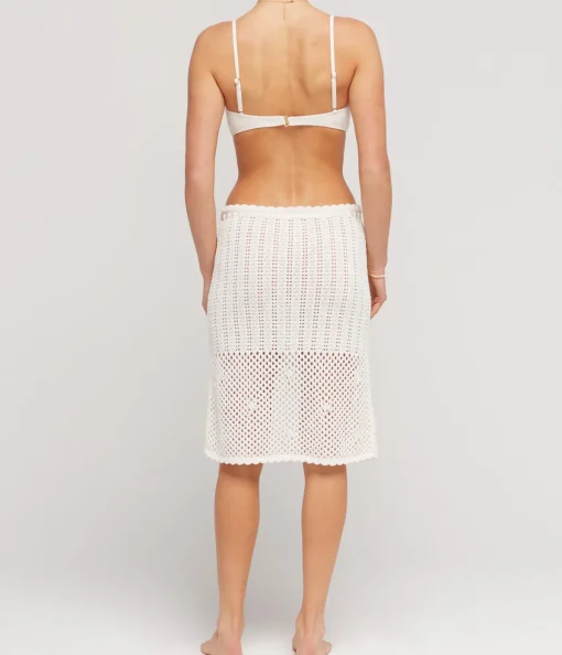 Pointelle Midi Skirt in Fleur