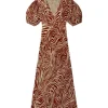 Poppy Dress in Brown Marble Zebra