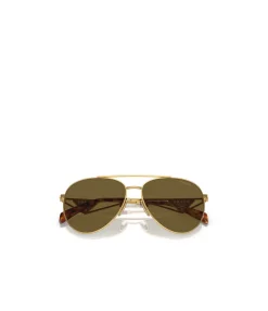Prada Metal Pilot Sunglasses in Pale Gold