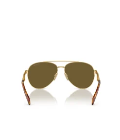 Prada Metal Pilot Sunglasses in Pale Gold
