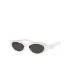 Prada Oval Sunglasses in Talc White
