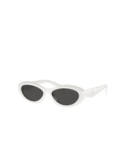 Prada Oval Sunglasses in Talc White