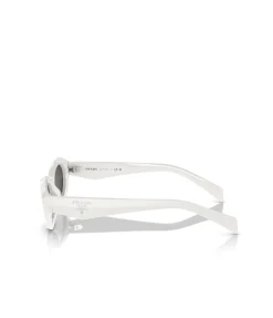 Prada Oval Sunglasses in Talc White