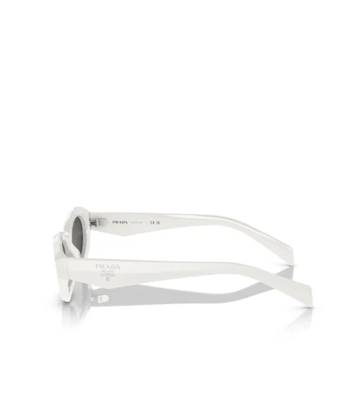 Prada Oval Sunglasses in Talc White