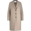 Pressed Wool Overcoat in Almond