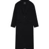 Quinn Cashmere Blend Coat in Black