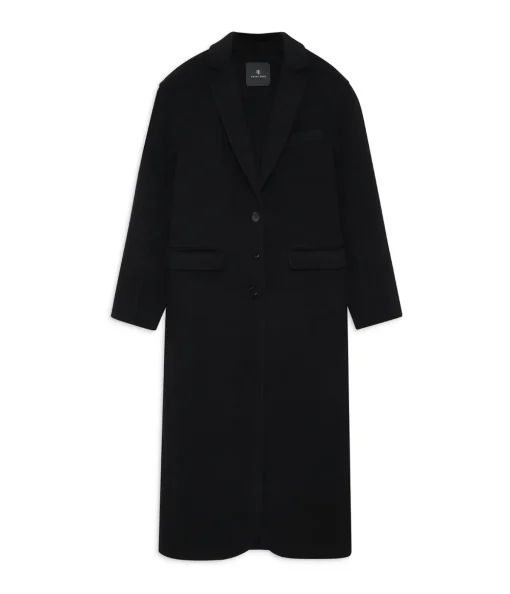 Quinn Cashmere Blend Coat in Black
