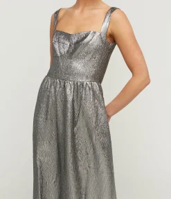 Rachel Bodice Gown in Silver