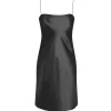 Rachel Mini Slip Dress in Black