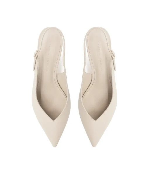 Razor Pointed Heel in Stone