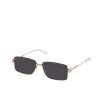 Rectangular Metal Frame Sunglasses in Gold