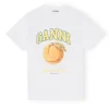 Relaxed Basic Peach T-shirt in Bright White
