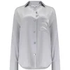 Relaxed Long Sleeve Blouse in Silverstone