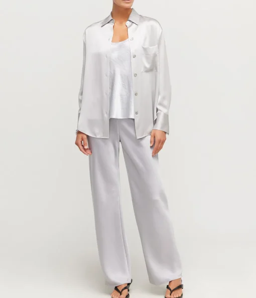 Relaxed Long Sleeve Blouse in Silverstone