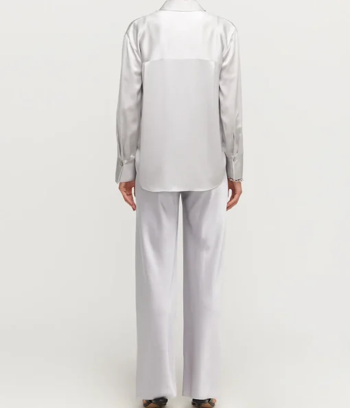 Relaxed Long Sleeve Blouse in Silverstone