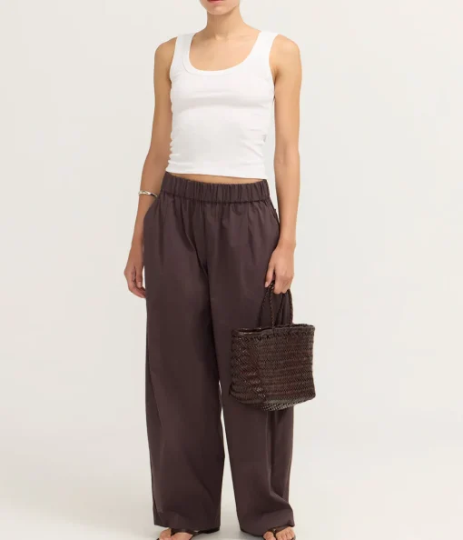 Relaxed Pants in Chocolate Plum