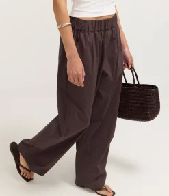 Relaxed Pants in Chocolate Plum