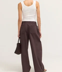 Relaxed Pants in Chocolate Plum