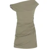 Remmy One Shoulder Mini Dress in Clay