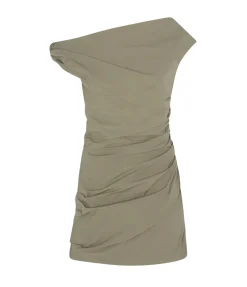 Remmy One Shoulder Mini Dress in Clay