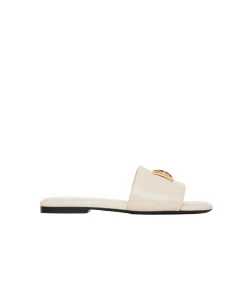 Ria Monogram Slides in Ivory