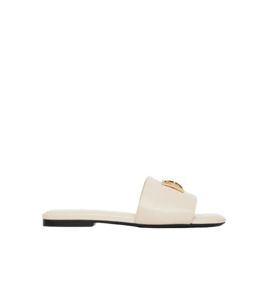 Ria Monogram Slides in Ivory