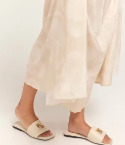 Ria Monogram Slides in Ivory